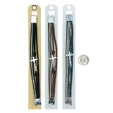Faith Leather Magnetic Clasp Bracelet - 4 Colors (7.75in)