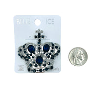 Royal Crown w/ Cross Top Pin Brooch - 10 Colors Available (06626)(2x2in)