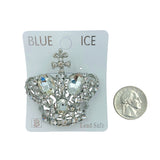Royal Crown w/ Cross Top Pin Brooch - 10 Colors Available (06626)(2x2in)
