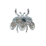Bumble Bee Enamel Colored w/ Pearls & Crystal Pin in Red or Yellow (1.9x1.125in)
