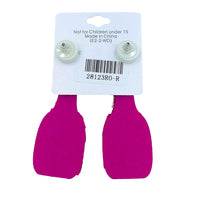 Rose Pink Champagne Bottle Seed Bead Earrings (1.06x2.95in)