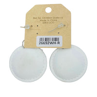 Suede Crystal Baseball Earrings (1.5x2.5in)
