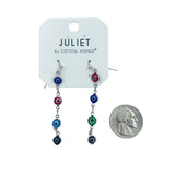 Evil Eye Dangle Earrings in Silver or Gold (0.25X2.5in)