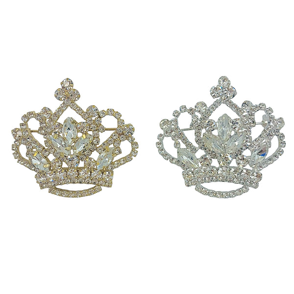 Princess Crown Brooch Pin (2x1.75in)