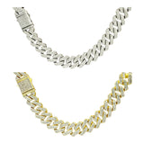 18mm Iced Miami Link Cuban Chain in Silver or Gold (20in)