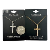 Cubic Zirconia Cross Knot Necklace (16+3in)