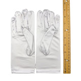 Short Satin Gloves Gloves - 11 Colors (Adult One Size)