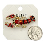 Red Epoxy Lobster Brooch Brooch Pin (0.92x2in)
