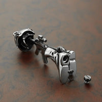 Stainless Steel Military Themed Necklace - 24 inches