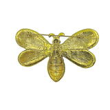 Pink & Green Crystal Studded Bee Pin (3x3in)