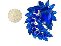 Peacock Train Shaped Rhinestone Burst Brooch Pin - 14 Colors (06233)(2.25x2.5in)