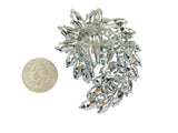 Peacock Train Shaped Rhinestone Burst Brooch Pin - 14 Colors (06233)(2.25x2.5in)