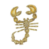 Pink & Green Rhinestone Scorpion Pin (2.25x3.0in)