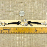 Antique Silver Cactus Hammered Brown Suede Bracelet (8in)