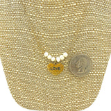 Freshwater Pearl Love Heart Necklace (0.7x0.62in) (16+3in)