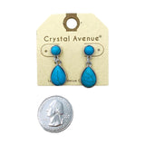 Round Top Tear Drop Earrings - 3 Colors Available (0.48x1.22in)