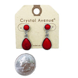 Round Top Tear Drop Earrings - 3 Colors Available (0.48x1.22in)