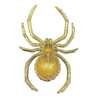 Pink & Green Crystal Studded Spider Pin (2.5x3.5in)