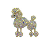 Crystal Poodle Pin - 5 Colors Available (1.25x1.5in)