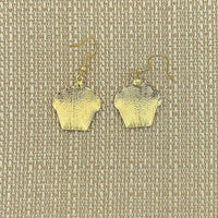 Strawberry Frosting with Sprinkles Pink Cupcake Dangle Earrings (0.75x1.75in)