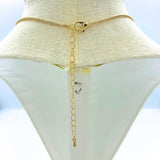 Pearl & Crescent Moon 2 Strand Necklace (16in/17+3in)