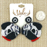 Pug Seed Bead Earrings - (1.75x2.5in)