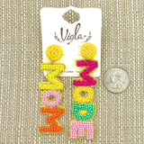 "Mom Mode" Beaded Earrings (0.8x3.5in)