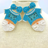 Beaded Pink or Blue Baby Suit "IT'S A BOY" or "IT'S A GIRL" Earrings