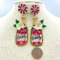 Bubbly Champagne Seed Bead Earrings