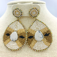 Bohemian Style Teardrop Seed Bead Earrings - Style 1 - Available in 2 Colors