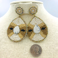 Bohemian Style Teardrop Seed Bead Earrings - Style 1 - Available in 2 Colors