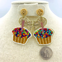 Cupcake Seed Bead Earrings