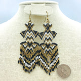 Seed Bead Chandelier Earrings, Style 1 - Available 2 Colors