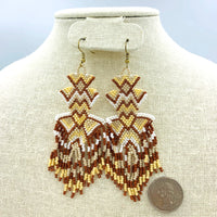 Seed Bead Chandelier Earrings, Style 1 - Available 2 Colors