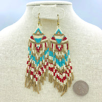 Seed Bead Chandelier Earrings, Style 3