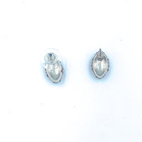 Color Coated Rhinestone Football Stud Earrings (0.33x0.55in)