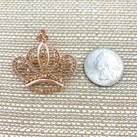 Queen Crown Brooch Pin - 12 Colors (06621)(1.5x1.5in)