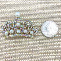 Crown Brooch, Pin - Style 09, Available in 5 Colors