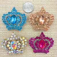 Crown Brooch, Pin - Style 08, Available in 9 Colors