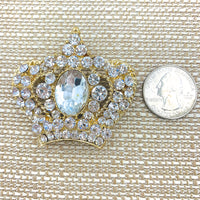Crown Brooch, Pin - Style 08, Available in 9 Colors