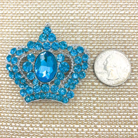 Crown Brooch, Pin - Style 08, Available in 9 Colors