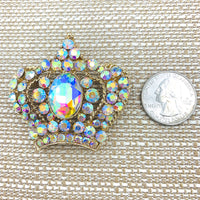 Crown Brooch, Pin - Style 08, Available in 9 Colors