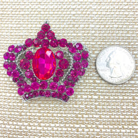 Crown Brooch, Pin - Style 08, Available in 9 Colors