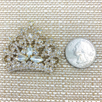 Crown Brooch, Pin - Style 03, Available in 2 Colors