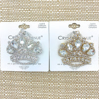Crown Brooch, Pin - Style 05, Available in 2 Colors