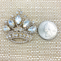 Crown Brooch, Pin - Style 05, Available in 2 Colors