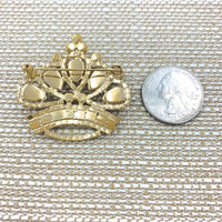 Crown Brooch, Pin - Style 05, Available in 2 Colors