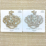 Princess Crown Brooch Pin (2x1.75in)
