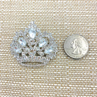 Crown Brooch, Pin - Style 06, Available in 2 Colors