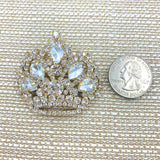 Crown Brooch, Pin - Style 06, Available in 2 Colors
